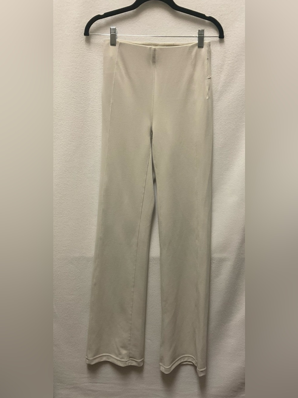 Lululemon Cream Straight leg Textured Pants